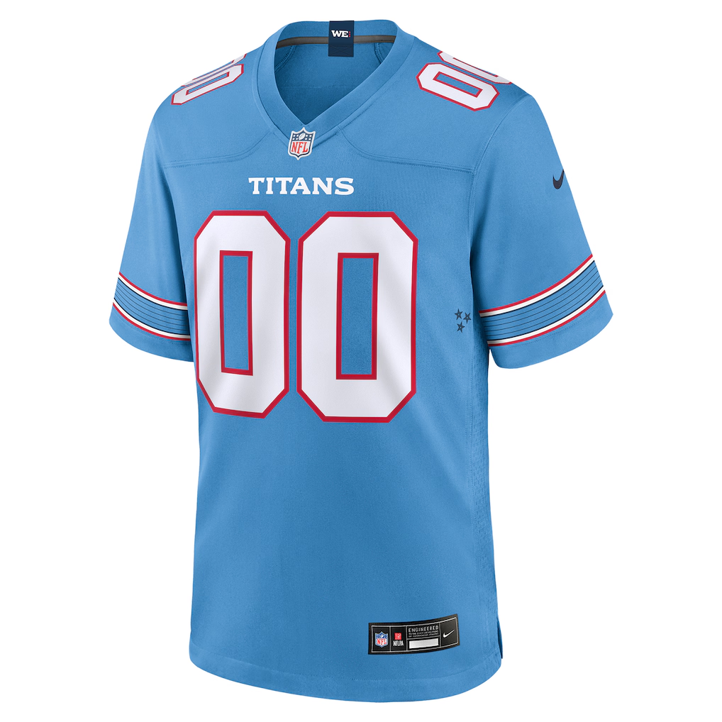 Custom Tennessee Titans Light Blue Game Jersey