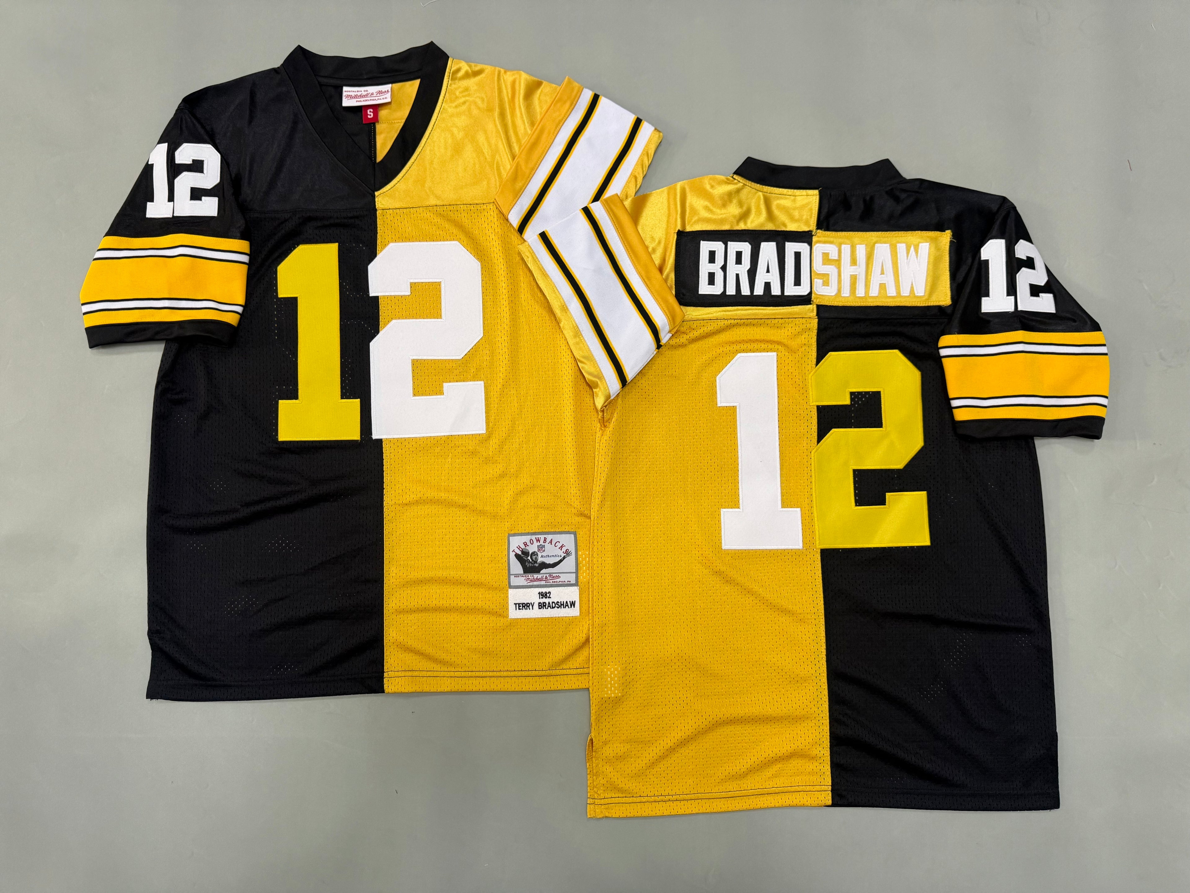 Mens Terry Bradshaw#12 Pittsburgh Steelers Vintage Throwback Jersey