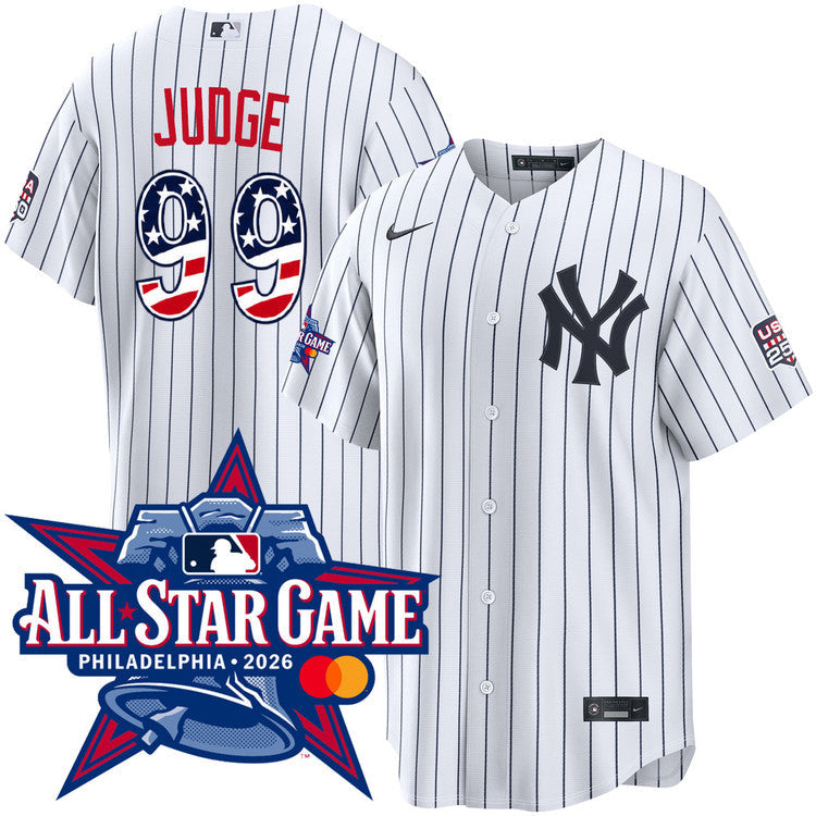 2026 All-Star Edition Stars & Stripes Aaron Judge New York Yankees Stadium Jersey - White