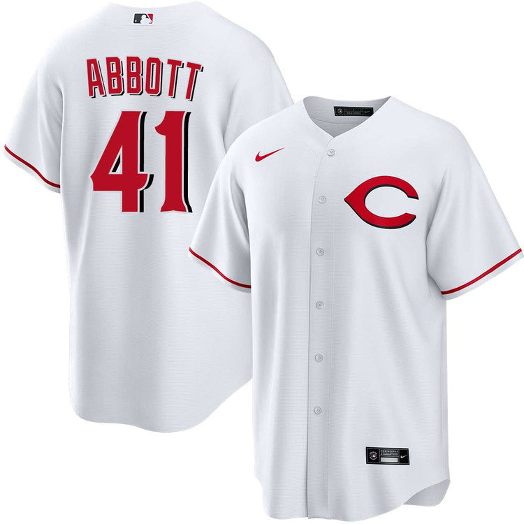 Andrew Abbott Cincinnati Reds Alternate Jersey - White