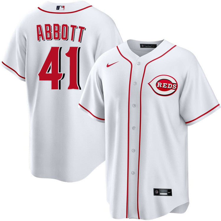 Andrew Abbott Cincinnati Reds Home Jersey - White
