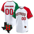 Custom Houston Astros Mexico Texas Patch Vapor Premier Limited V3 White?All Stitched Baseball Jersey