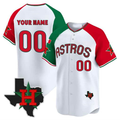 Custom Houston Astros Mexico Texas Patch Vapor Premier Limited V3 White?All Stitched Baseball Jersey