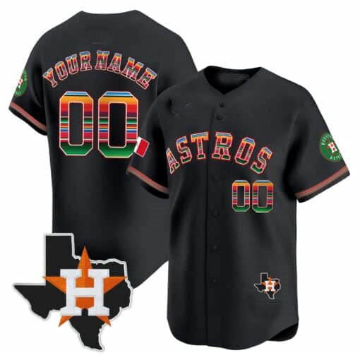 Custom Houston Astros Mexico Texas Patch Vapor Premier Limited ?All Stitched Baseball Jersey