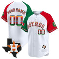 Custom Houston Astros Mexico Texas Patch Vapor Premier Limited White?All Stitched Baseball Jersey