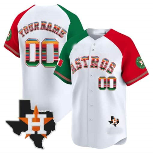 Custom Houston Astros Mexico Texas Patch Vapor Premier Limited White?All Stitched Baseball Jersey