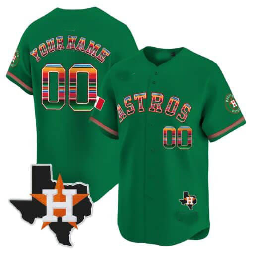 Custom Houston Astros Mexico Texas Patch Vapor Premier Limited ?All Stitched Baseball Jersey