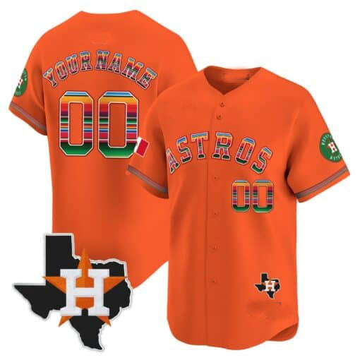Custom Houston Astros Mexico Texas Patch Vapor Premier Limited ?All Stitched Baseball Jersey