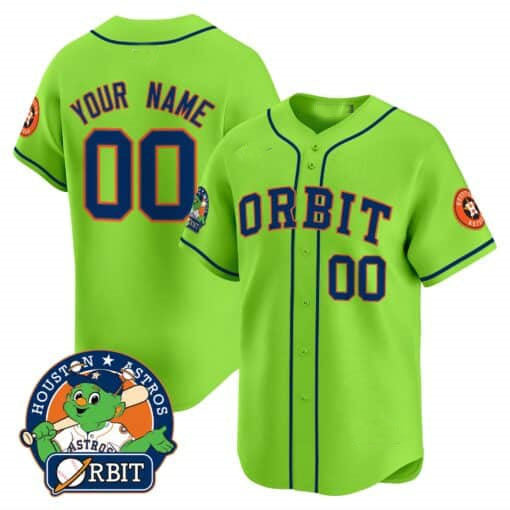 Custom Houston Astros Orbit Patch Vapor Premier Limited ?All Stitched Baseball Jersey