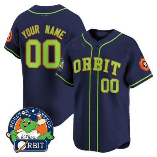 Custom Houston Astros Orbit Patch Vapor Premier Limited ?All Stitched Baseball Jersey