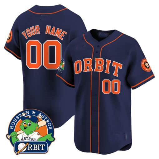 Custom Houston Astros Orbit Patch Vapor Premier Limited ?All Stitched Baseball Jersey