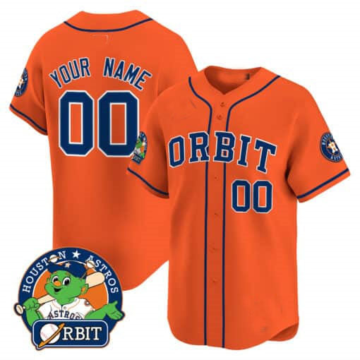 Custom Houston Astros Orbit Patch Vapor Premier Limited ?All Stitched Baseball Jersey