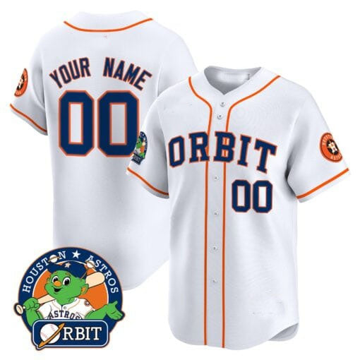 Custom Houston Astros Orbit Patch Vapor Premier Limited ?All Stitched Baseball Jersey