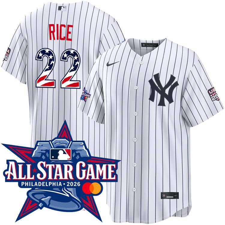 2026 All-Star Edition Stars & Stripes Ben Rice New York Yankees Stadium Jersey - White