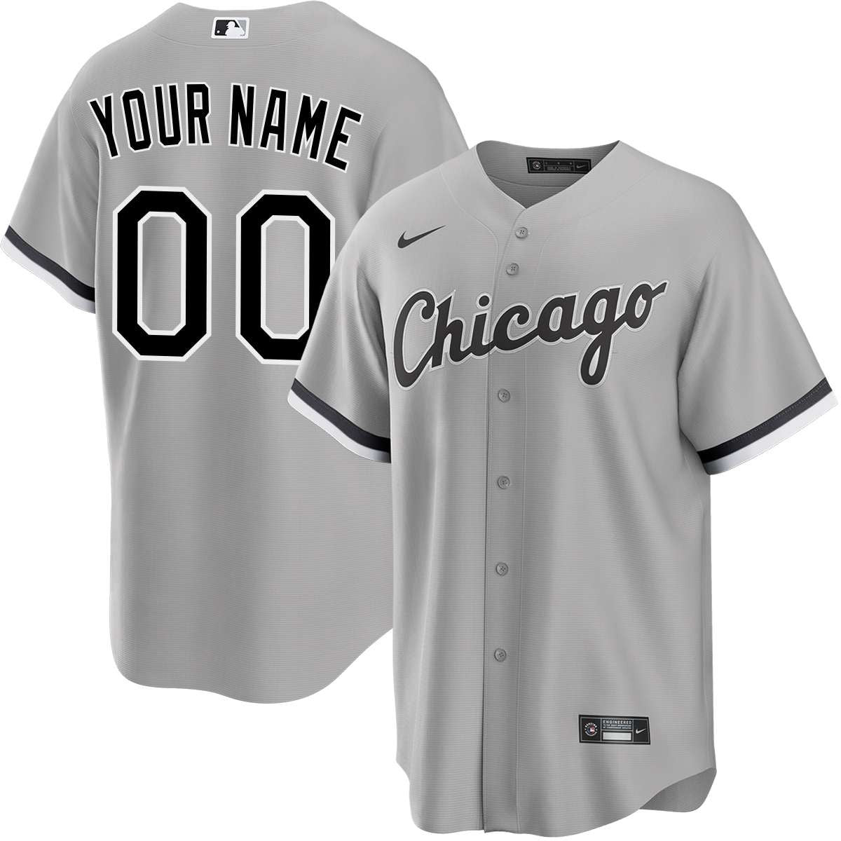 Custom Chicago White Sox Away Jersey - Gray