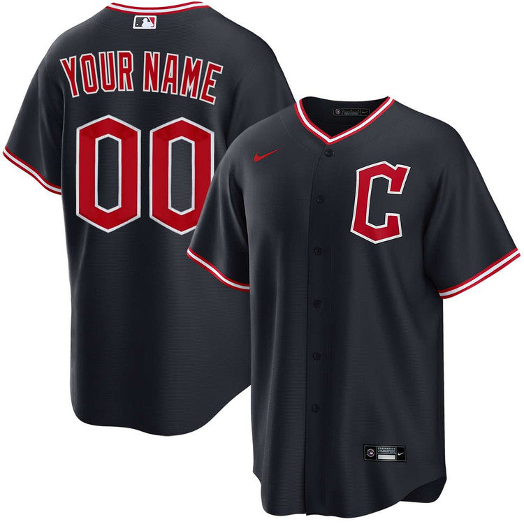 Custom Cleveland Guardians Alternate Jersey - Navy