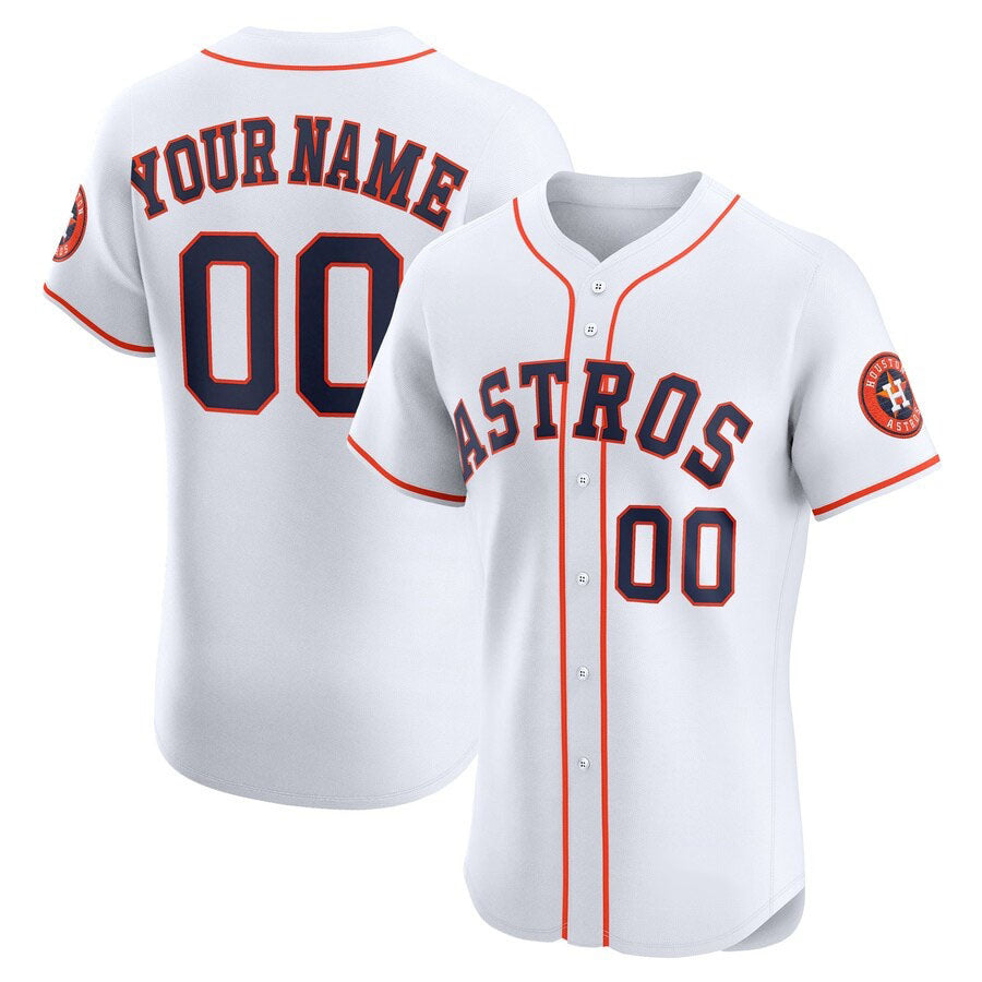 Custom Houston Astros Home Elite Jersey ?White Stitched Baseball Jersey