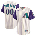 Custom Arizona Diamondbacks Cooperstown Collection Jersey - Cream