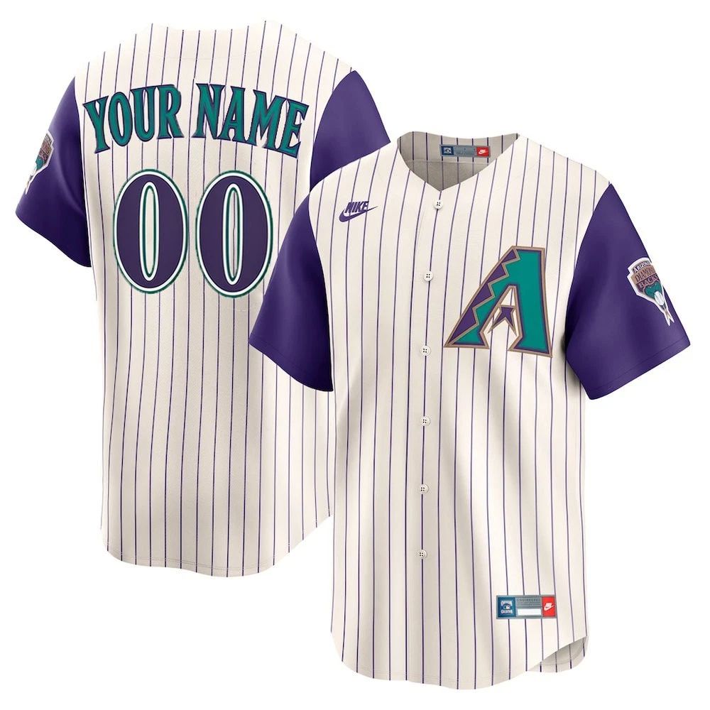 Custom Arizona Diamondbacks Cooperstown Collection Jersey - Cream