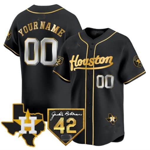 Custom Houston Astros 2024 Jackie Robinson Patch Vapor Premier Limited C All Stitched Baseball Jersey