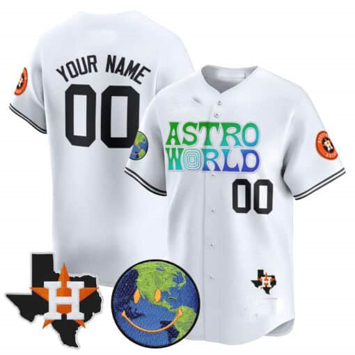 Custom Houston Astros Cactus Jack Astro World Vapor Premier Limited C All Stitched Baseball Jersey