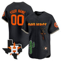 Custom Houston Astros Cactus Jack Patch Vapor Premier Limited C All Stitched Baseball Jersey