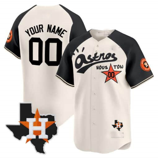 Custom Houston Astros Cactus Jack Style Vapor Premier Limited C All Stitched Baseball Jersey