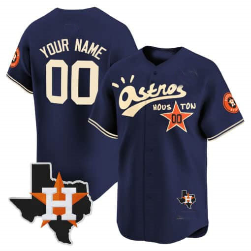 Custom Houston Astros Cactus Jack Style Vapor Premier Limited C All Stitched Baseball Jersey