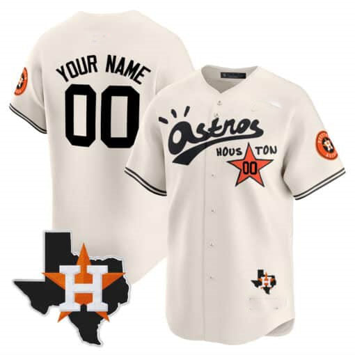 Custom Houston Astros Cactus Jack Style Vapor Premier Limited C All Stitched Baseball Jersey