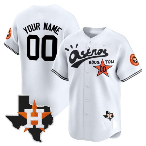 Custom Houston Astros Cactus Jack Style Vapor Premier Limited C All Stitched Baseball Jersey