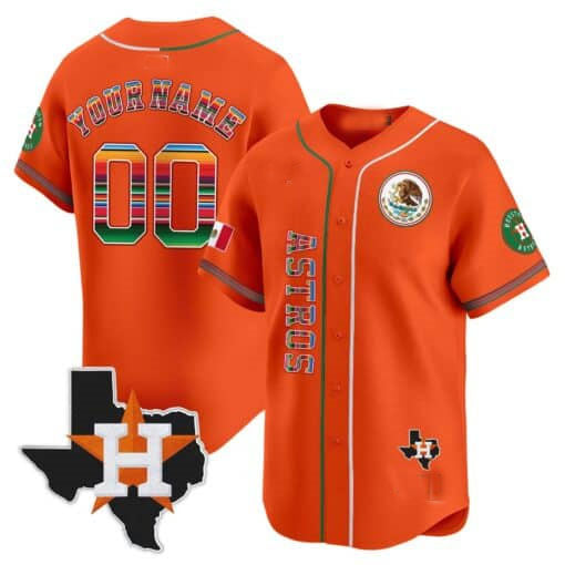 Custom Houston Astros Mexico Vapor Premier Limited V4 C All Stitched Baseball Jersey