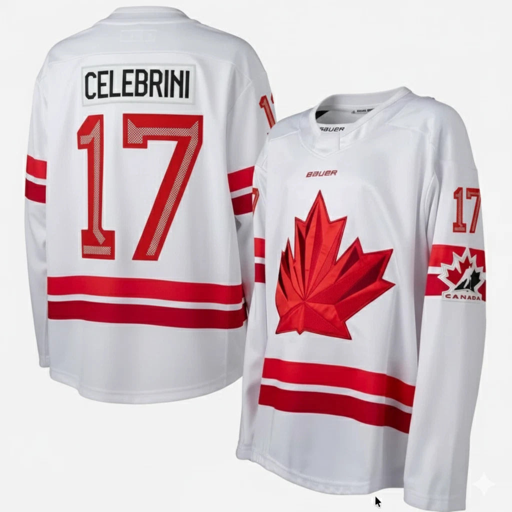Macklin Celebrini Canada 2026 Olympic Jersey - White