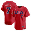 Bobby Whitt Jr. USA Baseball 2026 World Baseball Classic Alternate Stadium Jersey - Red