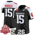 Fernando Mendoza Indiana Hoosiers 2025 National Champions & 2026 CFP Final Patch Alternate Jersey - Black