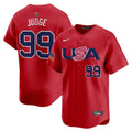 Aaron Judge USA Baseball 2026 World Baseball Classic Alternate Stadium Jersey - Red