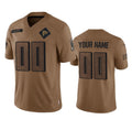 Custom A.Falcons Active Player Custom 2023 Brown Salute To Service Limited Football Stitched Jersey