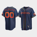 Custom Houston Astros Baseball Jerseys New Navy Stitched 2022 Space City Connect Jerseys