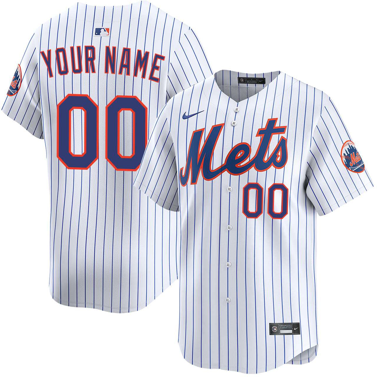 Custom New York Mets Home Jersey - White