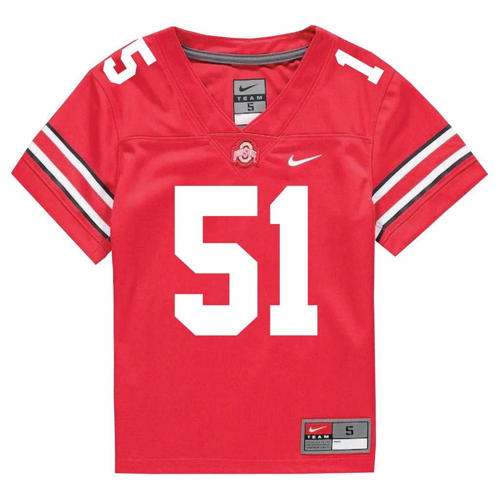 Luke Montgomery Ohio State Buckeyes Jersey – Red