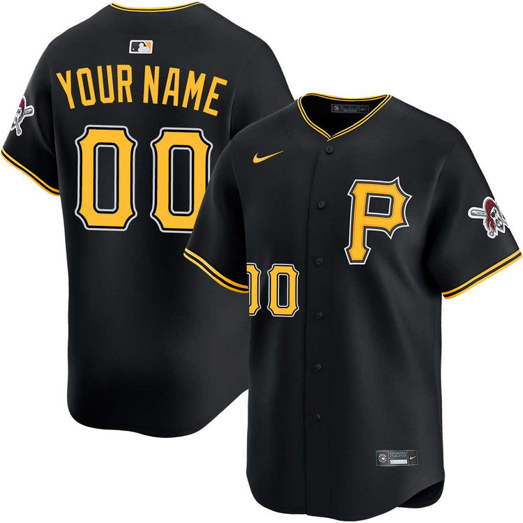 Custom Pittsburgh Pirates Alternate Jersey - Black