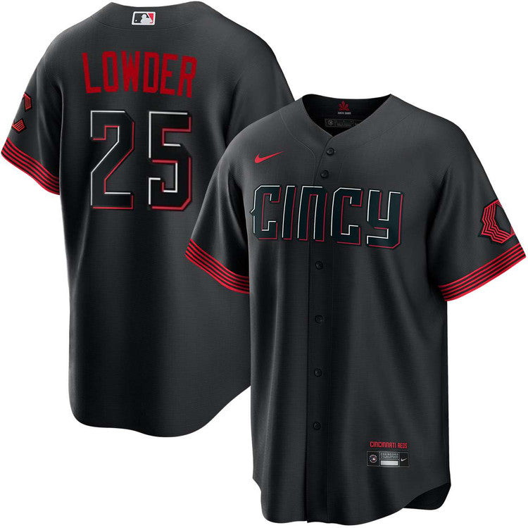 Rhett Lowder Cincinnati Reds City Connect Jersey - Black