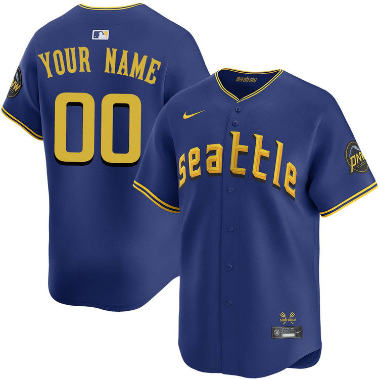 Custom Seattle Mariners City Connect Jersey - Royal