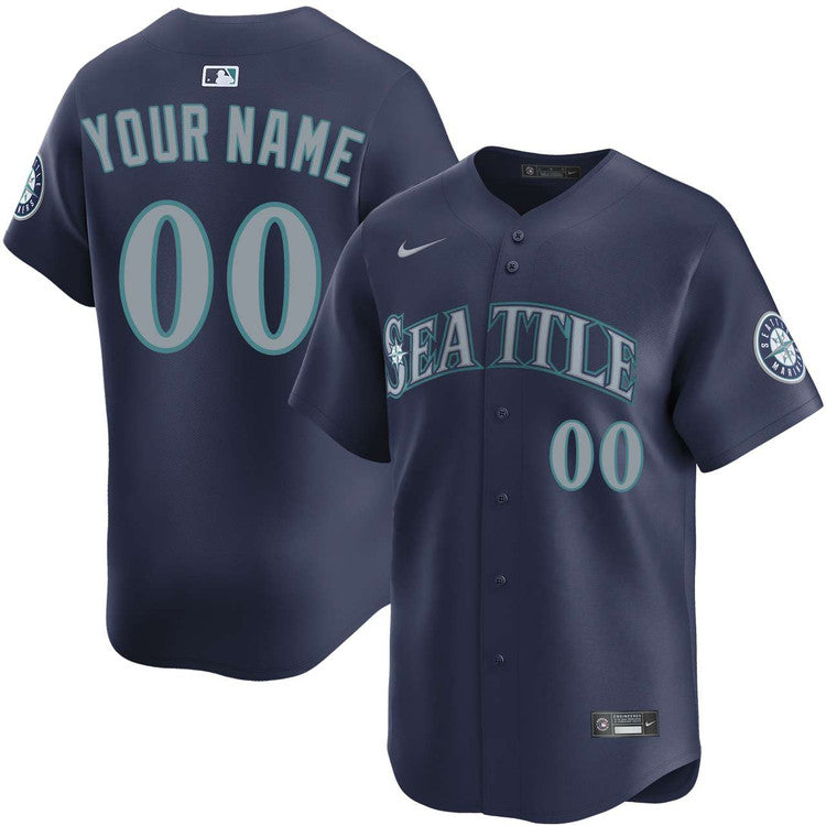 Custom Seattle Mariners Away Jersey - Navy