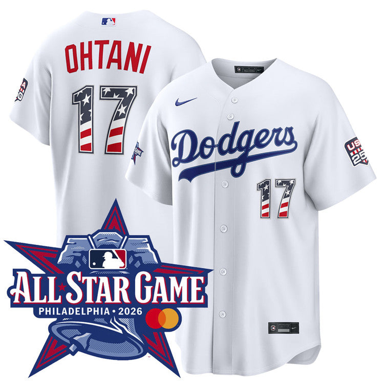 2026 All-Star Edition Stars & Stripes Los Angeles Dodgers Shohei Ohtani Stadium Jersey - White