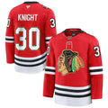 Spencer Knight Chicago Blackhawks Centennial Premium Jersey - Red