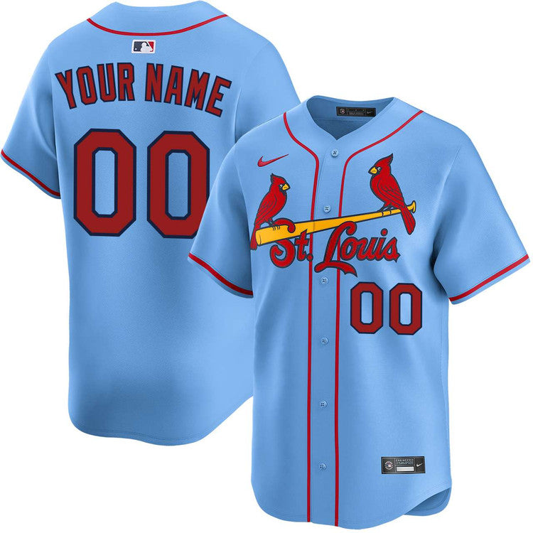 Custom St. Louis Cardinals Alternate Jersey - Light Blue