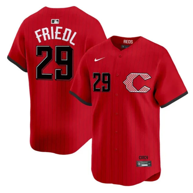 TJ Friedl Cincinnati Reds 2026 City Connect Stadium Jersey - Red