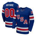 Custom USA 2026 Olympic Away Jersey - Blue