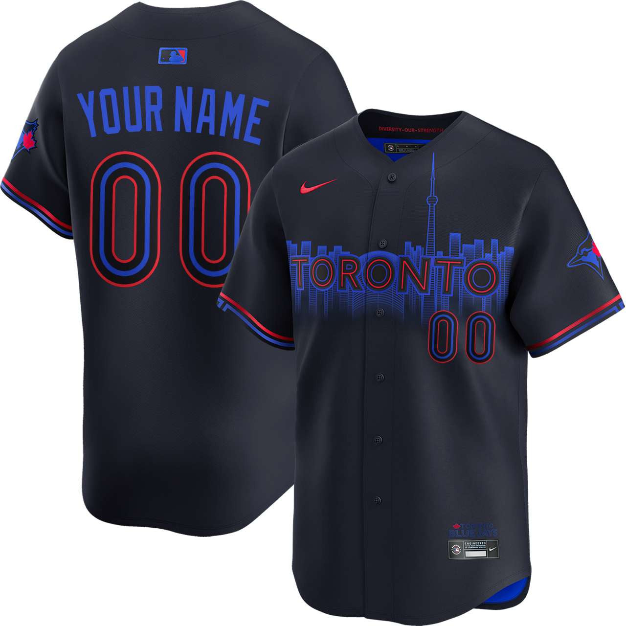 Custom Toronto Blue Jays City Connect Jersey - Black