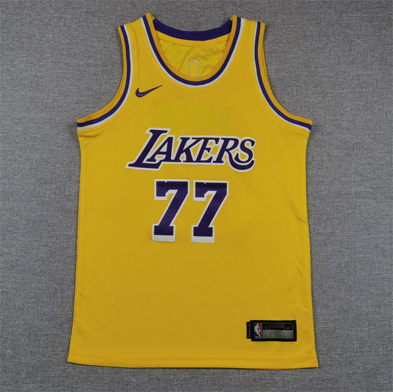 Youth Luka Dončić Los Angeles Lakers #77 Embroidered  Jersey